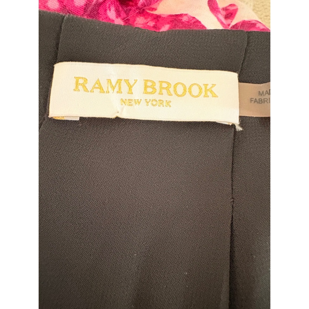 Ramy Brook Black Dolman Sleeve V-Neck Mini Dress Large Pleated Cocktail Evening - Picture 5 of 7